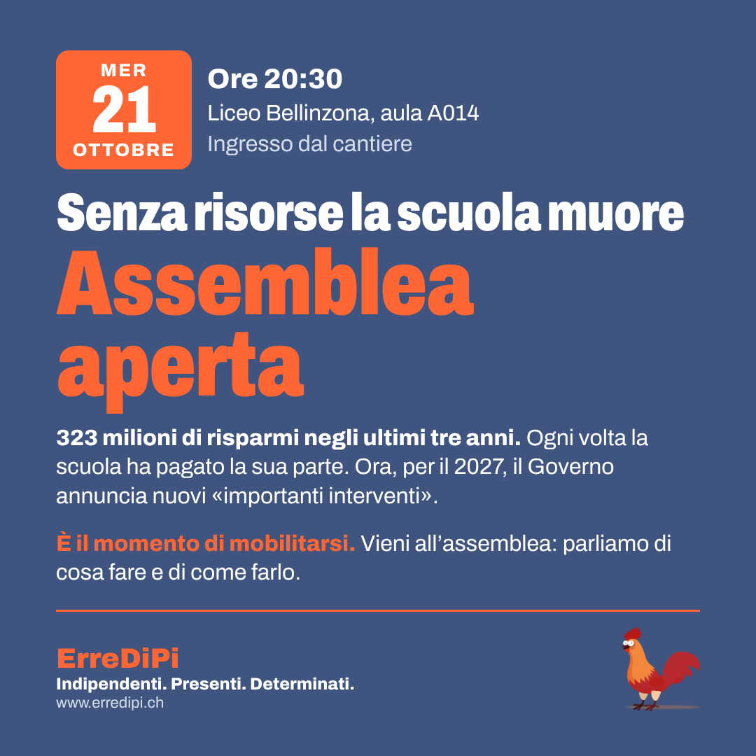 Senza risorse la scuola muore - Assemblea Adsms-ErreDiPi-MdS